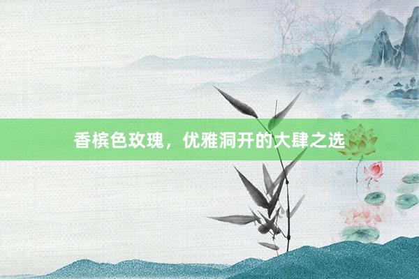 香槟色玫瑰，优雅洞开的大肆之选