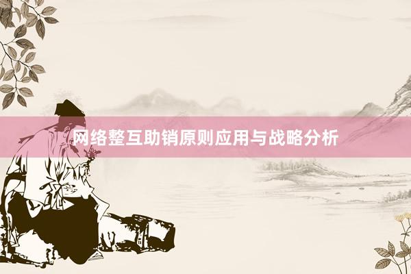 网络整互助销原则应用与战略分析